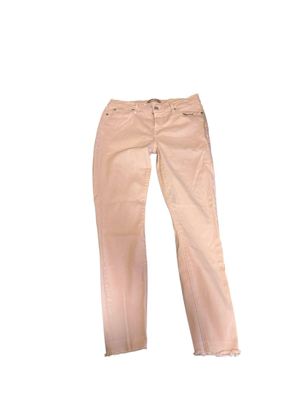 7 For All Mankind Light Pink Skinny Jeans Size 30